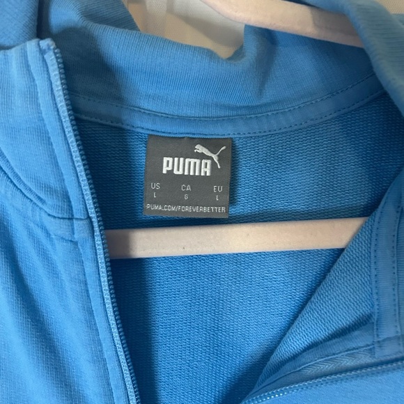 Puma Men's Zip-Up Sweater in Vibrant Blue - Picture 2 of 5